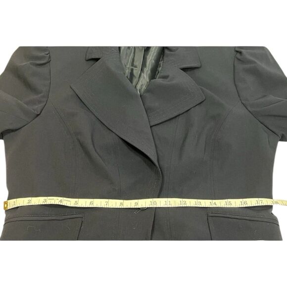 Worthington Works Navy Blazer Size 14 Stretch Career Lined Button Front - Picture 5 of 15